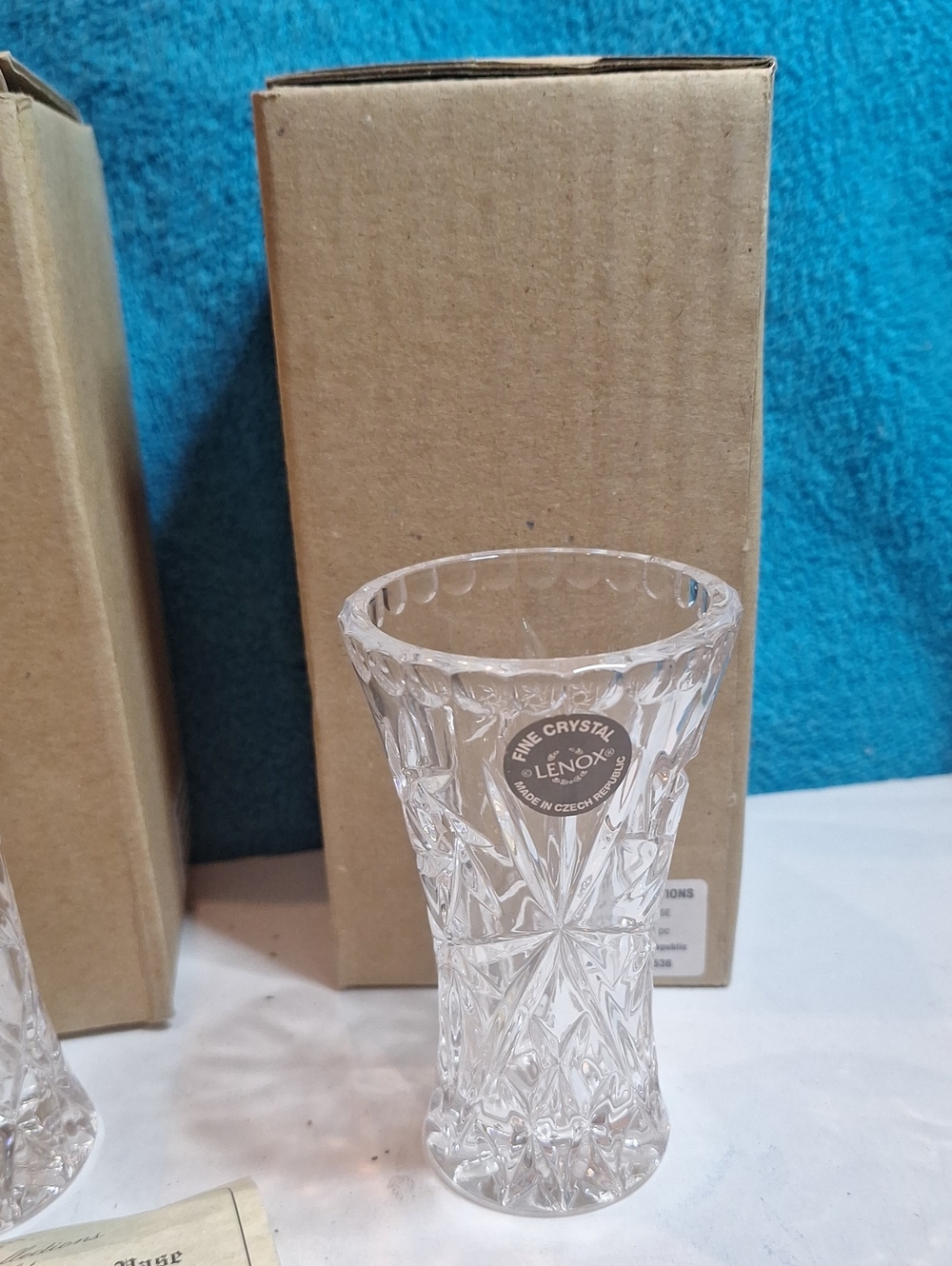 Lenox Crystal Star Vases from Lenox Collections 1 - 6 Inch and 2 - 4 Inches - Picture 8 of 9